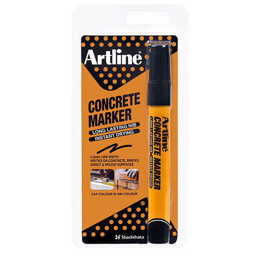 ARTLINE CONCRETE PERMANENT MARKER BLACK HS (EACH)