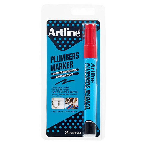 ARTLINE PLUMBERS PERMANENT MARKER RED HS (EACH)