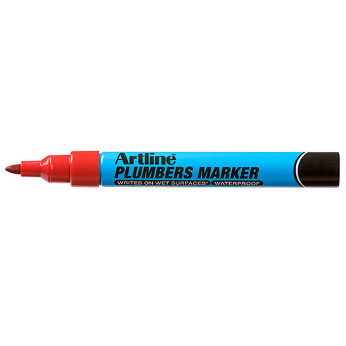 ARTLINE PLUMBERS PERMANENT MARKER RED (BX12)