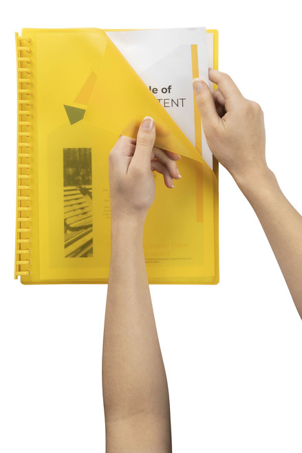 MARBIG REFILLABLE DISPLAY BOOK 20 POCKET YELLOW