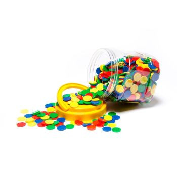SMALL 4 COLOUR COUNTERS JAR OF 1000