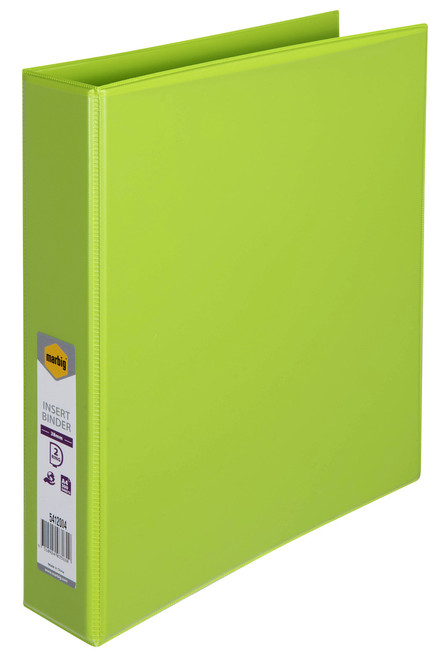 MARBIG CLEARVIEW INSERT BINDER A4 38MM 2D LIME