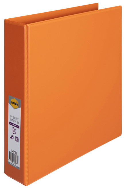 MARBIG CLEARVIEW INSERT BINDER A4 38MM 2D ORANGE