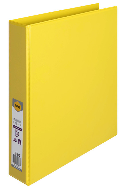 MARBIG CLEARVIEW INSERT BINDER A4 38MM 2D YELLOW