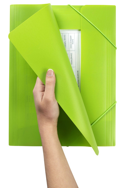 MARBIG SOFT TOUCH DOCUMENT WALLET A4 LIME