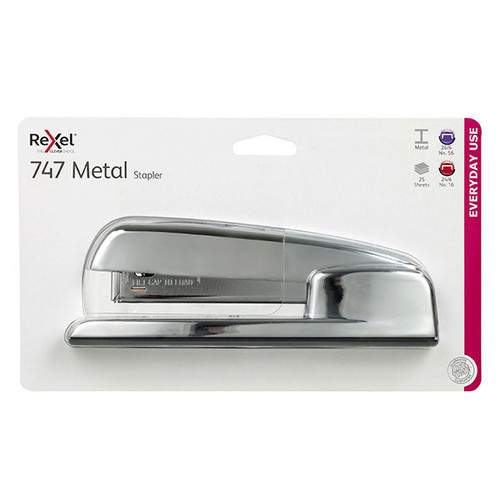 REXEL STAPLER FULL STRIP 747 CHROME