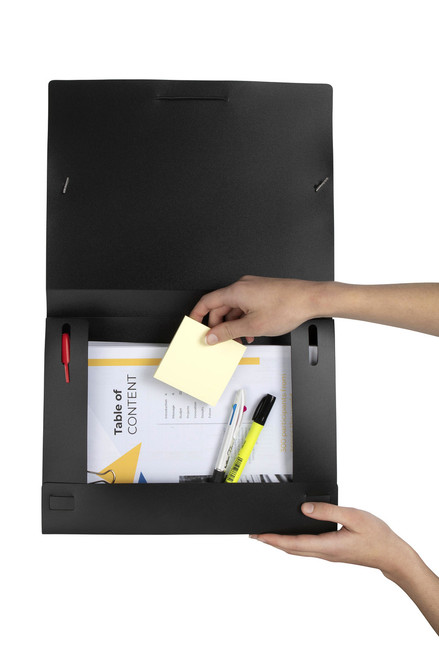MARBIG DOCUMENT BOX A4 Strap Black
