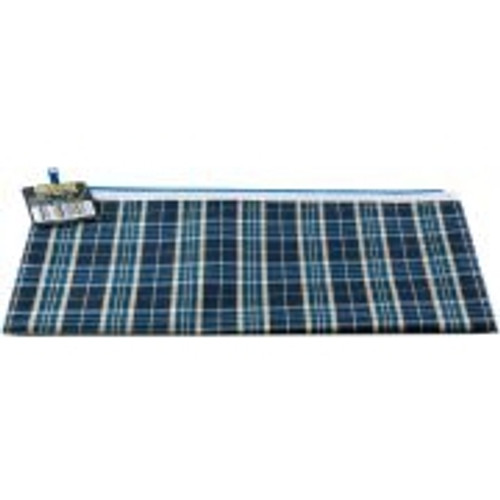 TARTAN POLYESTER PENCIL CASE Reinforced ends 1 Zip 34 x17cm
