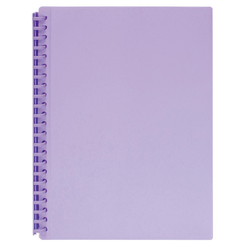 Marbig Refillable Display Book 20 Pocket Insert Cover Light Purple