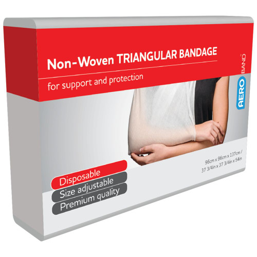 AEROBAND Non-Woven Triangular Bandage 96 x 96 x 137cm, Bag of 10