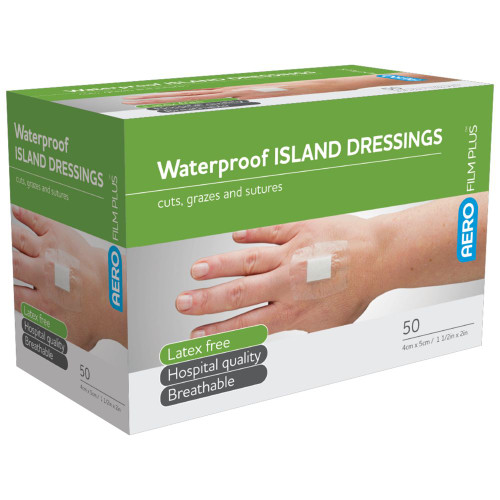 AEROFILM PLUS Waterproof Island Dressing 4 x 5cm, Box of 50
