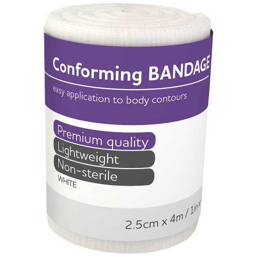 AEROFORM Conforming Bandage 2.5cm x 4M, Wrap of 12