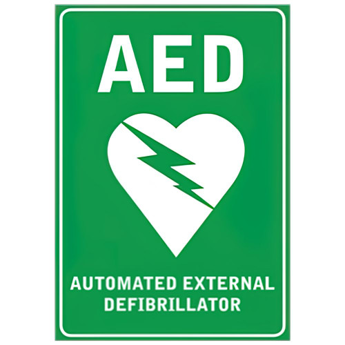 CARDIACT AED Sticker 22.5 x 30cm, Each