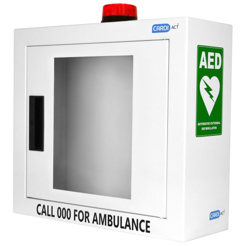 CARDIACT Alarmed AED Cabinet with Strobe Light 42 x 38 x 15.5cm, Each