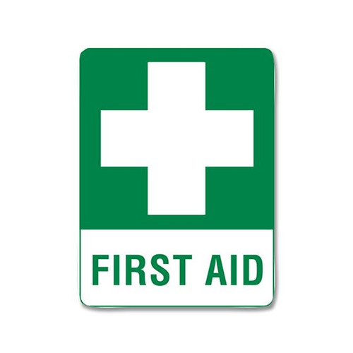 Large Poly First Aid Sign 60 x 45cm, Each