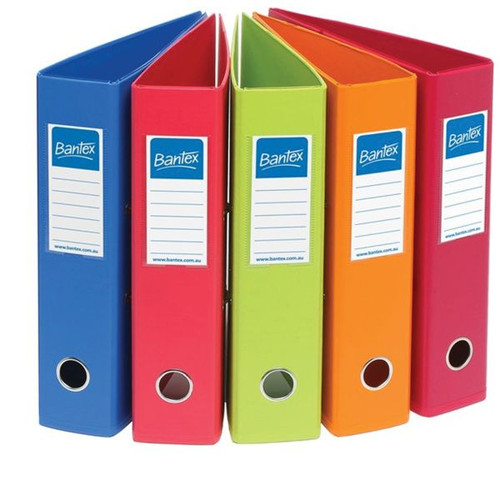 Bantex Fruits Lever Arch File PVC A4 70mm - Assorted Box of 10 (1450-60)