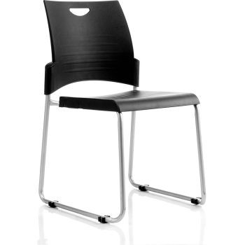 PRONTO VISITORS CHAIR Skid Base Black