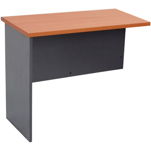 Rapidline Melamine Corner Workstation Wing 600Wx600D Cherry and Ironstone