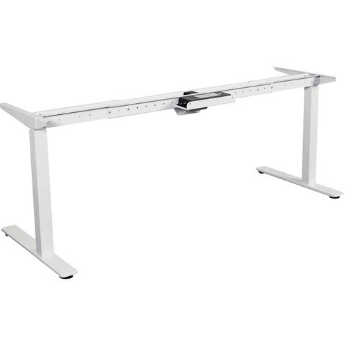 Summit Electric Height Adjustable Straight Desk Frame Only White