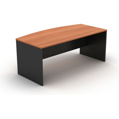 BOW DESK 2100(W) X 900 / 750(D) X 720H CHERRY / CHARCOAL