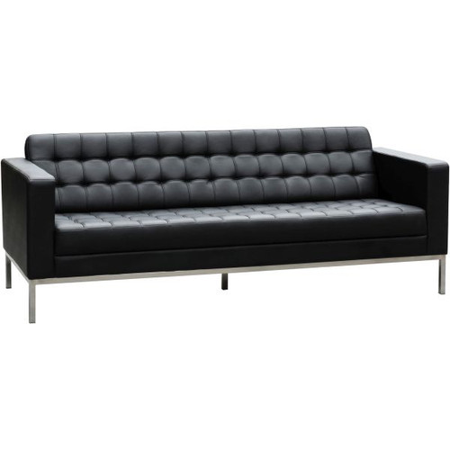 Como Lounge Three Seater 2020Wx770Hx770mmD Black leather