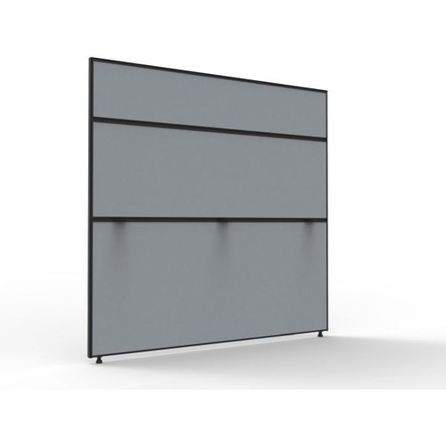 SHUSH30+ Screen 1500mm (W) x 1500mm (H) x 30mm (T) Grey Fabric with Black P/C Frame