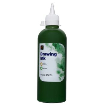 DRAWING INK 500ML OLIVE GREEN