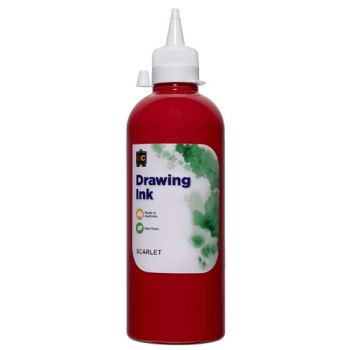 DRAWING INK 500ML SCARLET