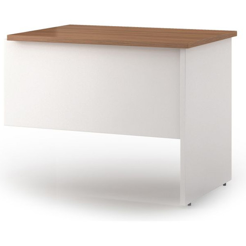 OM Premiere Open Desk Return 900W x 600D x 720mmH Virginia Walnut and White