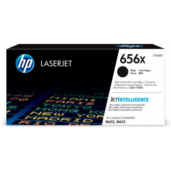 HP #656X BLACK TONER CARTRIDGE CF460X 27K YIELD Suits HP Laserjet Enterprise M652 / M653