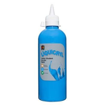 ** DISCONTINUED ** LIQUICRYL JUNIOR STUDENT ACRYLIC 500ML SKY BLUE