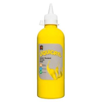 LIQUICRYL JUNIOR STUDENT ACRYLIC 500ML YELLOW