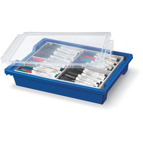 Staedtler 341 Lumocolor Whiteboard Compact Marker Bullet Point, Assorted Colours - Tote Tray of 144