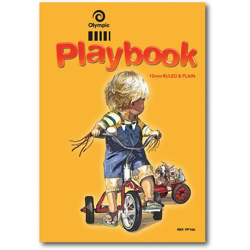 Olympic Play Book PP106 335 x 240mm 64 Page 10mm Ruled/Plain (140895)