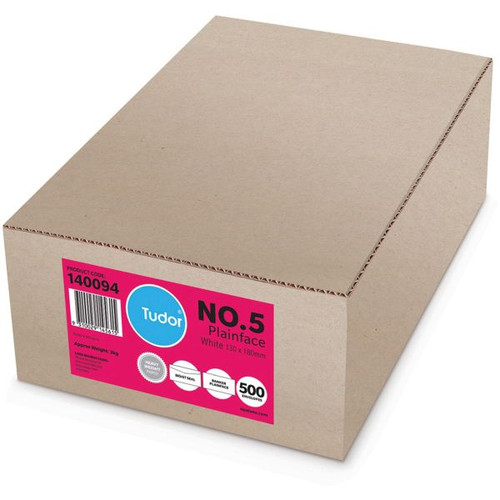 130 X 180 WHITE ENVELOPES BOX 500