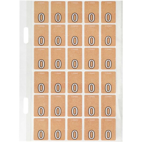Avery Numeric Coding Label 0 Top Tab 20x30mm Pink Pack of 150