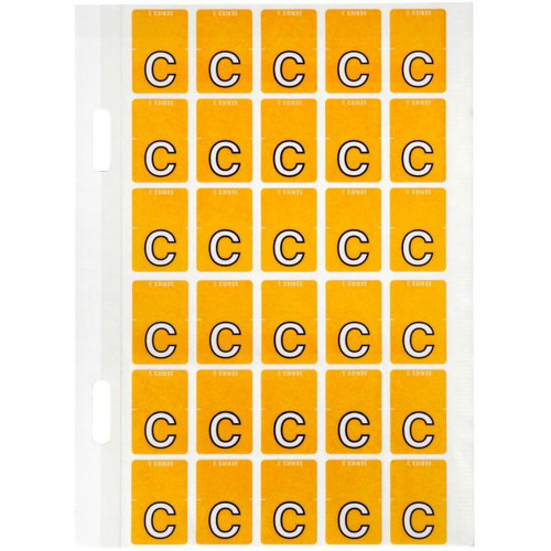 Avery Alphabet Coding Label C Top Tab 20x30mm Orange Pack of 150