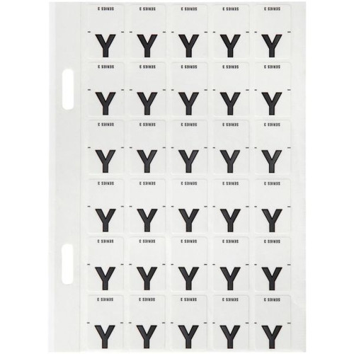 Avery Alphabet Coding Label Y Top Tab 20x30mm Wht Grey Pack of 150