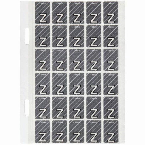 Avery Alphabet Coding Label Z Top Tab 20x30mm Grey Pack of 150