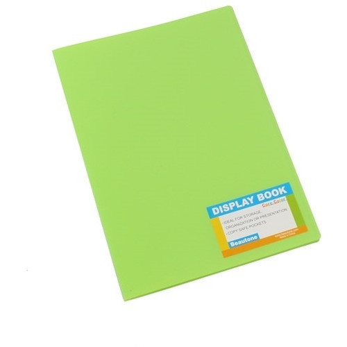 Bantex Tropical Fixed Display Book PP A4 20 Pockets - Lime (47013)