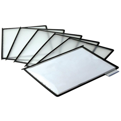 Flip N Find Panels with Tabs & Inserts A4 Black Pack of 10 (142480)