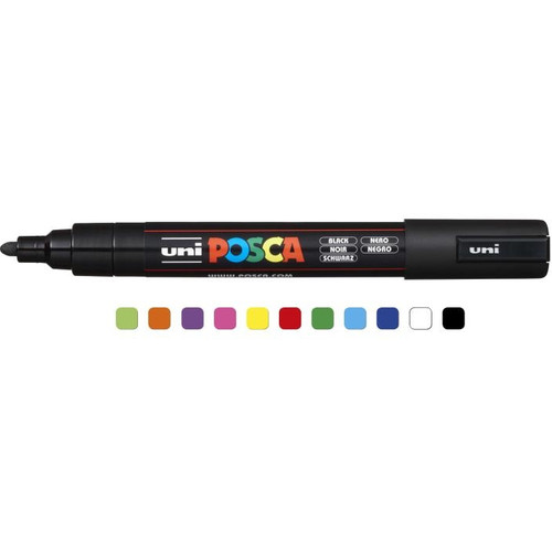 UNIBALL POSCA POSTER MARKER Medium 2.5mm Assorted Pk12