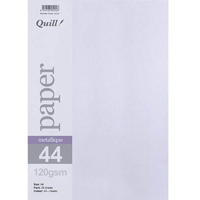 Quill Metallique Paper 120gsm A4 - Quartz, Pack of 25 (06020)