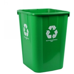 ITALPLAST 32 Litre "Recycling Materials Only" Tidy Bin - Green, Each