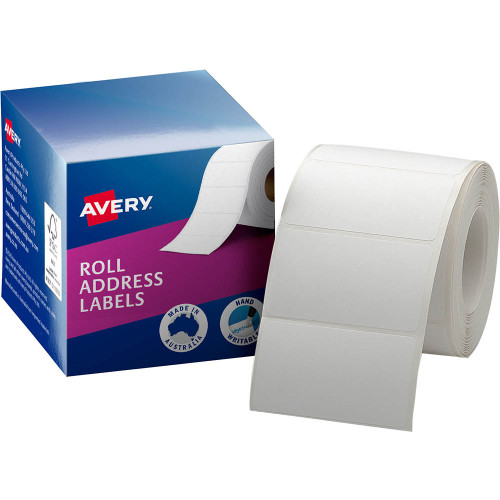 AVERY ADDRESS LABELS 63x36mm Roll White (500 Labels)