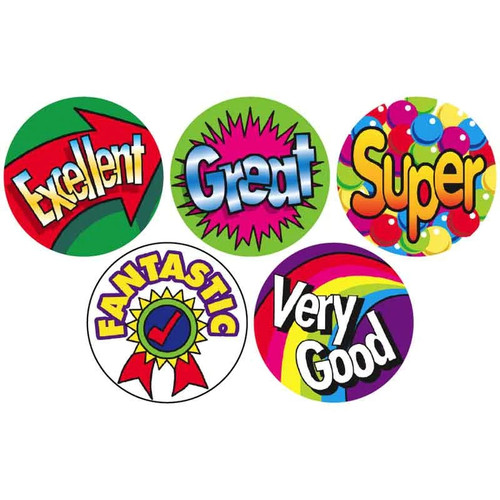 SCHOOL MERIT #259 WORDS STICKERS 200 (19MM X 19MM) STICKERS PER PACK