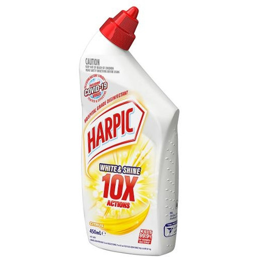 WHITE AND SHINE LIQUID TOILET CLEANER CITRUS 450ML