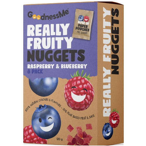 Goodness Me Raspberry & Blueberry Nugget 15g x 8 pouches - 120g