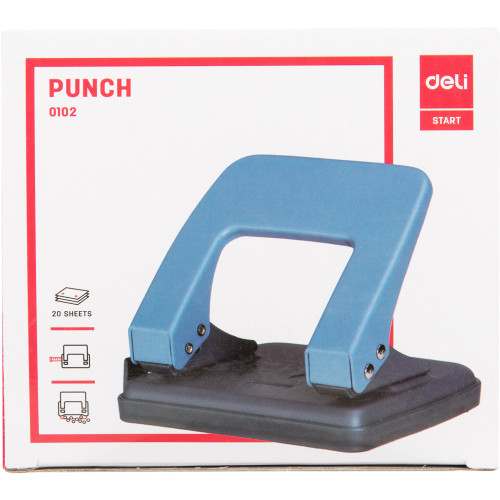 Deli 2 Hole Punch 20 Sheet Capacity 80mm (0102)