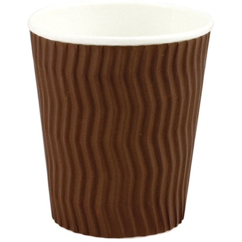 COFFEE CUP DUAL WALL COOL WAVE 8oz (235ml) (BROWN) C-HC0641 - Sleeve of 25